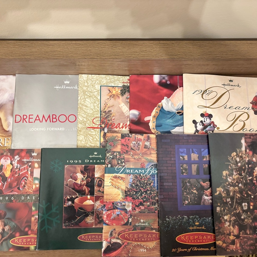 10 Vintage Hallmark Keepsake Ornaments Dream Book‎ From 1992 Through 2000 & 2003